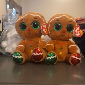 GINGERBREAD TY BEANIE BOOS